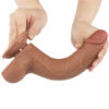 DILDO DE PIEL DESLIZANTE DOBLE CAPA CAFE, LOVE TOY - Image 5