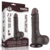 DILDO DE PIEL DESLIZANTE DOBLE CAPA NEGRO, LOVE TOY